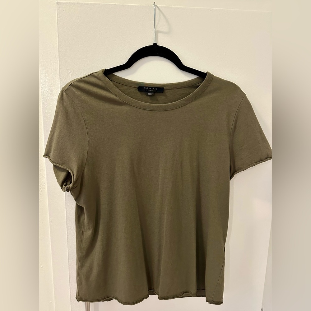 All Saints Women’s Olive Short Sleeve Tee